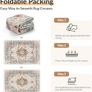 Machine Washable Rugs 90x150 cm Vintage Area Rug Low Pile Anti-Slip Carpet with Print Pattern for Living Room Bedroom Home Office Indoor Beige/Blue/Orange Image 4