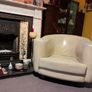 Ultra Comfortable Cream Leatherette Tub Chair in Tralee Image 3