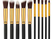 Professional Makeup Brush Set - 10pcs - Foundation Powder Eyeshadow Brushes