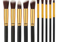 main image for ad Professional Makeup Brush Set - 10pcs - Foundation Powder Eyeshadow Brushes