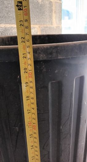 55L Black Waste Bin
