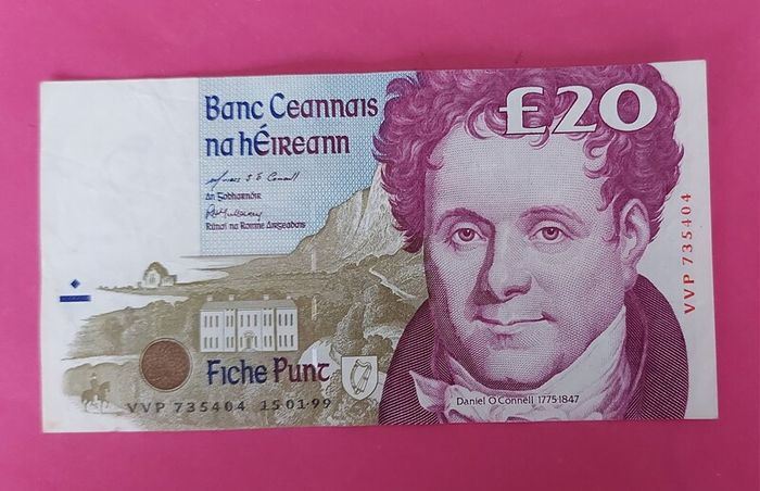 Irish 1999 "O'Connell  Twenty  pound banknote in E.F  condition
