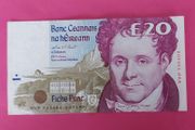 Irish 1999 "O'Connell  Twenty  pound banknote in E.F  condition
