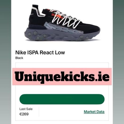 Nike ISPA React Low Grey Black