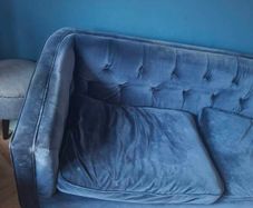 Navy Velvet Sofa