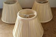 Vintage cream pleated clip on shades x 3
