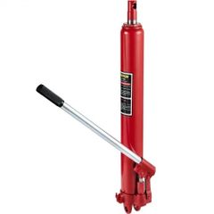 Hydraulic Long Ram Jack, 8 Tons/17363 lbs Capacity, with Single Piston Pump and Clevis Base, Manual Cherry Picker with Handle