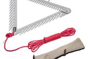 24in Aquatic Weed Rake, 3-Sided Lake Weed Rake with Handle, Portable and Foldable Pond Water Grass Razor, Stainless Steel Throwable Floating