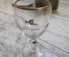 Tullamore Dew Irish coffee glass.