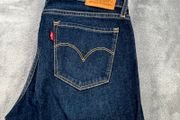 Levis 711 Womens Jeans W27 L28 Blue Indigo Denim Premium Big E