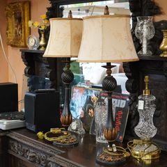 Large Vintage Table Lamps - Pair