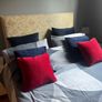 Free Double bed plus designer  headboard Image 2