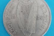 Ireland 1934 Harp Half Crown in  Extremely Fine condition