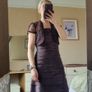 Brown tiered formal dress Image 6