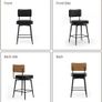 Bar Stools Set of 2 Swivel Breakfast Barstools Image 3
