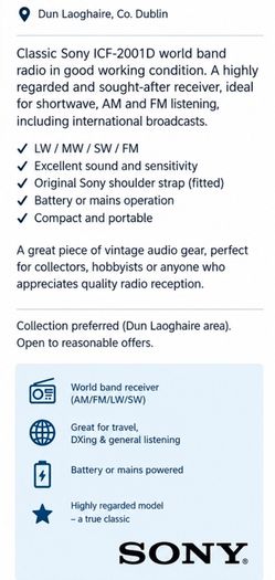 Vintage Shortwave/AM/FM/AIR Radio