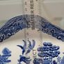 Oval old willow blue serving platter Image 5