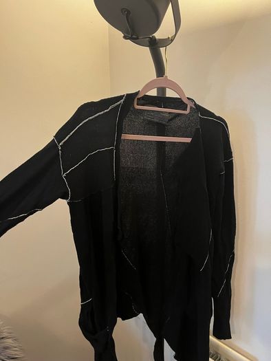 Allsaints, 100% cotton, knitted asymmetrical cardigan, size M