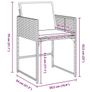 Garden Dining Set with Cushion Folding 5 pcs Grey Poly rattan Image 3