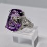 Silver Pink Amethyst Nature Ring Image 7