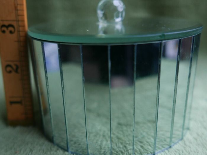 Vintage Round Mirror Trinket Box
