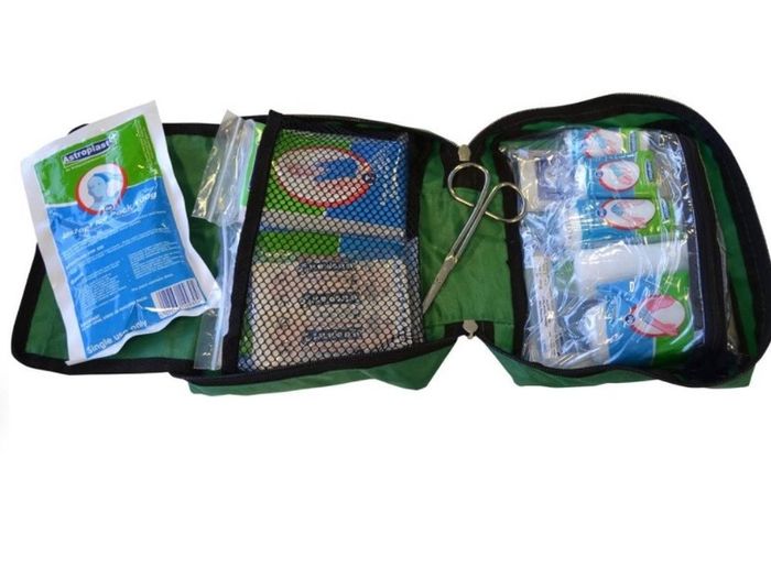 90 Piece Premium Kit Includes Eyewash, 2 x Cold (Ice) Packs and Emergency Blanket for Home, Office, Car, Caravan, Workplace, Travel - Astroplast First aid Kit Bag (FREE POSTAGE)