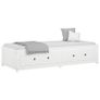 Day Bed without Mattress White 75x190 cm Small Single Image 3