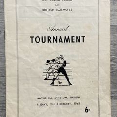 Boxing programme 1962 Nation Stadium Dublin
