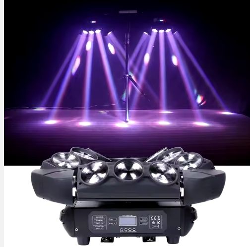 RGB Mini 9 LEDs Bird Moving Head Stage Light DMX-512 Party Disco Club
