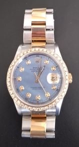 Rolex Oyster DateJust 18ct & S/S Diamond Watch
