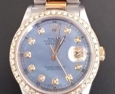 Rolex Oyster DateJust 18ct & S/S Diamond Watch
