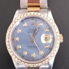 Rolex Oyster DateJust 18ct & S/S Diamond Watch