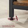 Lift Top Coffee Table with Hidden Storage and Shelves Rustic Brown and Black Image 7