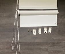 PVC Blackout White Roller BlindS x 2 (22inches)