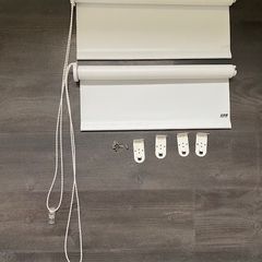PVC Blackout White Roller BlindS x 2 (22inches)