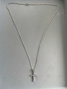 silver cross chain