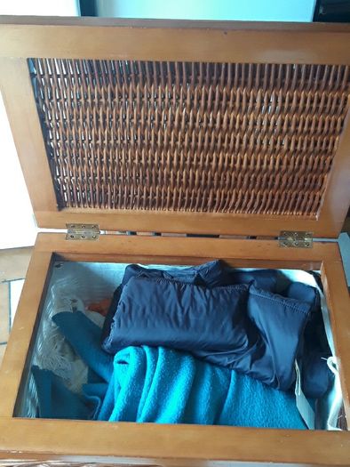bedroom laundry storage basket. nice and clean. size 56Hx45W x34Dcm