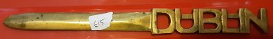 Brass Dublin collectable letter opener