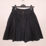 Reiss Black Button Front Gathered High Waisted Flared Mini Skirt 6UK/34EU Image 6