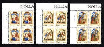 2004 Ireland Ireland's Christmas Commemorative Stamps Plate Block 1B1B1B1B Mint Never Hinged (MNH)