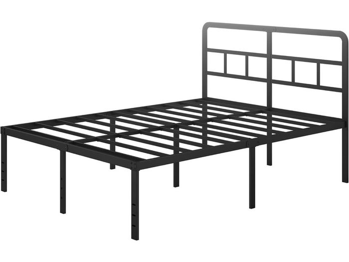 King Size Bed Frame 5ft with Curved Headboard, Heavy Duty