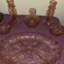 Art Deco Pink Glass Vanity Set Image 4