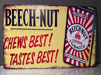 Beech-nut tobacco Tin Metal sign