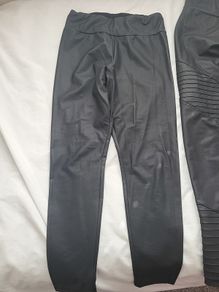River Island Black Leather Leggings