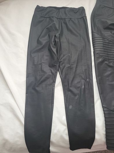 River Island Black Leather Leggings