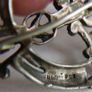 Vintage Sterling Silver Celtic Connemara Marble and Marcasite Dagger Pin Brooch 14,56g Image 6