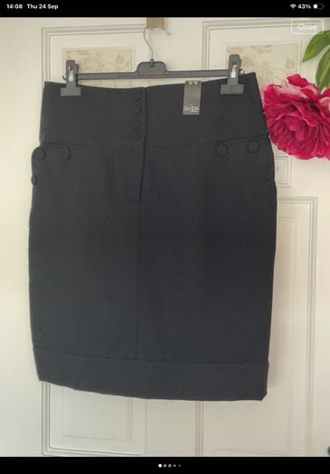 skirt black savida skirt 50% wool size 12