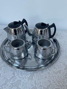 Vintage Swan Brand Willowave Aluminium Tea Set
