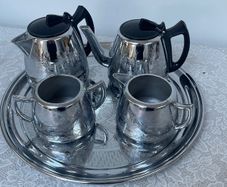 Vintage Swan Brand Willowave Aluminium Tea Set