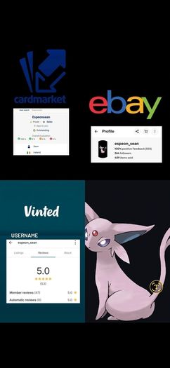 pokemon cards psa espeon_sean collectibles holo rare